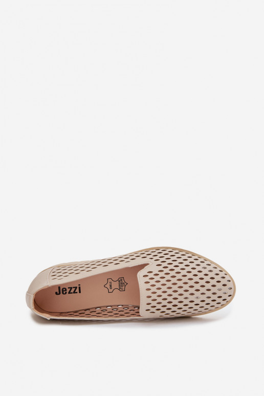 con elementos calados zapatos Femenino beige Flariette