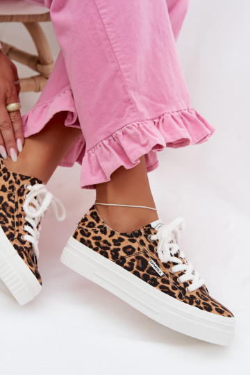 Zapatos de ocio con una plataforma O`NEILL SPINNA C ENOMEN LOEN 90261009.92A con estampados de piel de leopardo