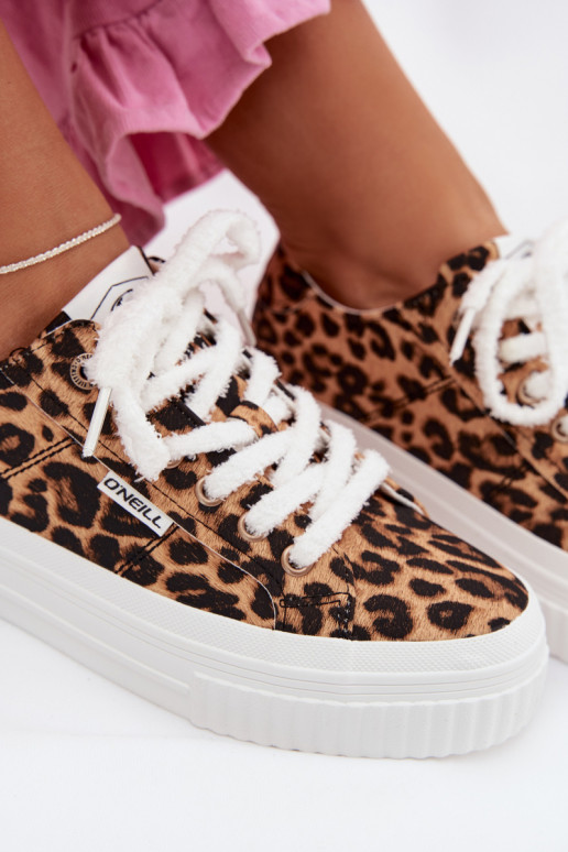 Zapatos de ocio con una plataforma O`NEILL SPINNA C ENOMEN LOEN 90261009.92A con estampados de piel de leopardo