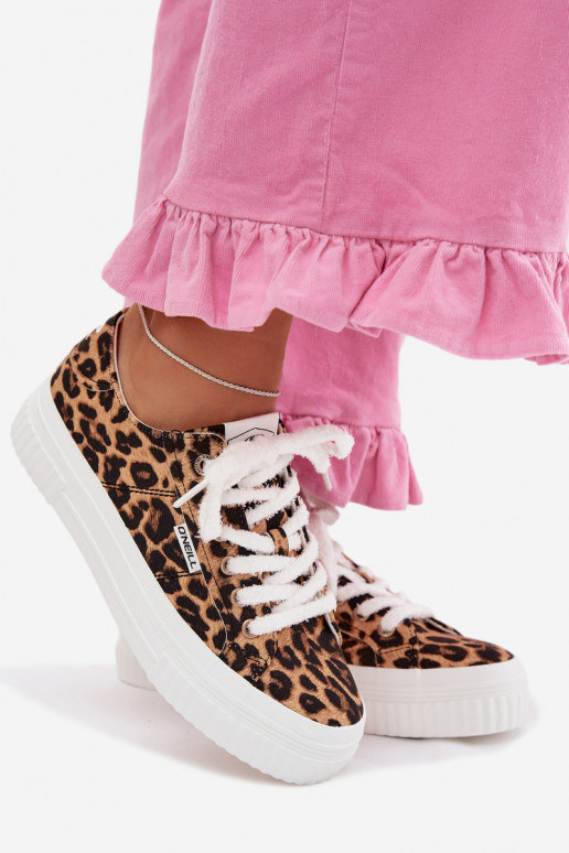 Zapatos de ocio con una plataforma O`NEILL SPINNA C ENOMEN LOEN 90261009.92A con estampados de piel de leopardo