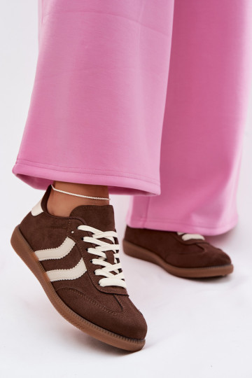 Zapatillas modelo zapatos. Femeninode gamuza ecológicau CzekoladoAe Jesavella 2