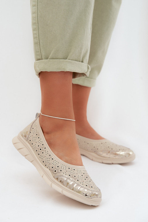 Bailarinas caladasActivadoturalnej Skóry beige Palorette