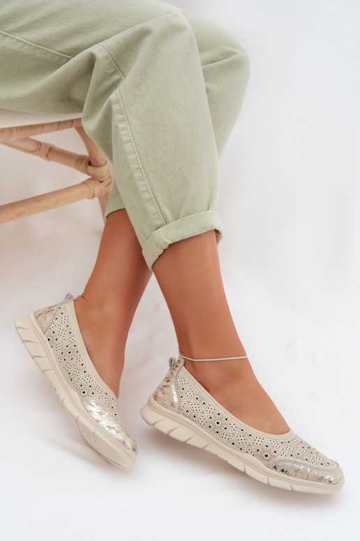 Bailarinas caladasActivadoturalnej Skóry beige Palorette