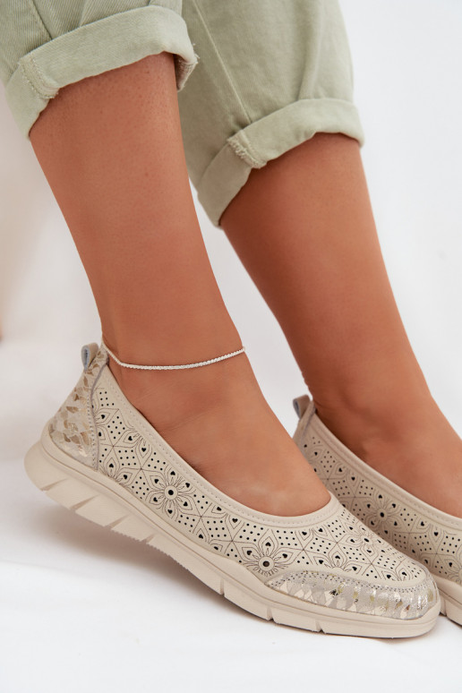 Bailarinas caladasActivadoturalnej Skóry beige Palorette