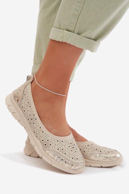 Bailarinas caladasActivadoturalnej Skóry beige Palorette
