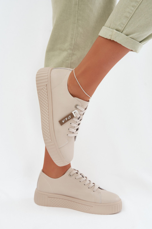 Zapatillas modelo zapatos. FemeninoActivadoturalnej Skóry D&A GR61-5591 beige