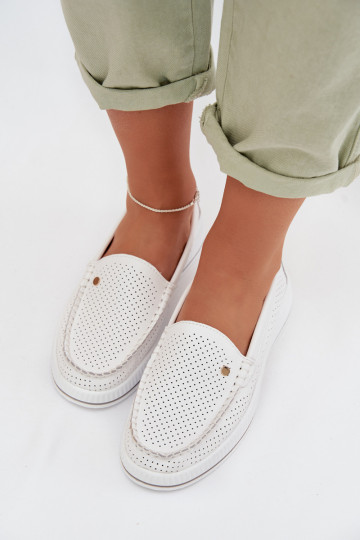 zapatos FemeninoActivadoturalnej Skóry S.Barski GR61-5980 el color blanco