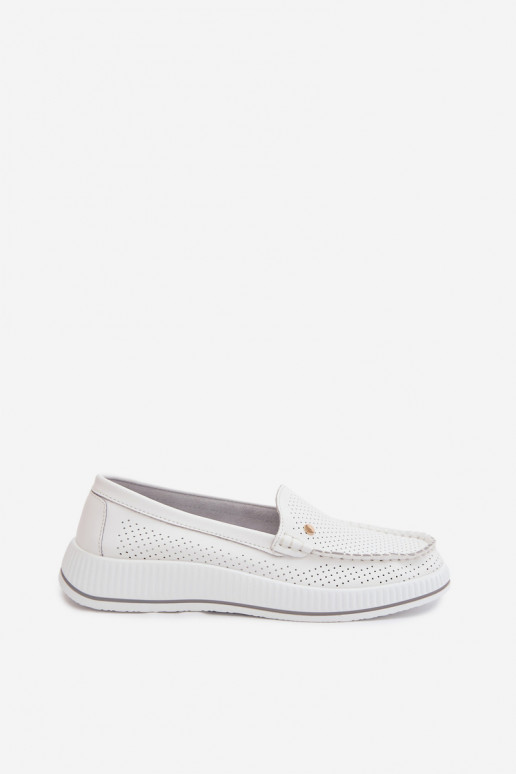 zapatos FemeninoActivadoturalnej Skóry S.Barski GR61-5980 el color blanco