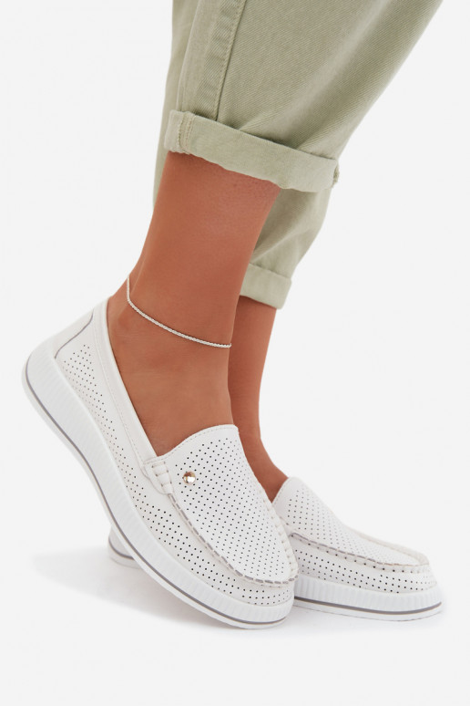 zapatos FemeninoActivadoturalnej Skóry S.Barski GR61-5980 el color blanco