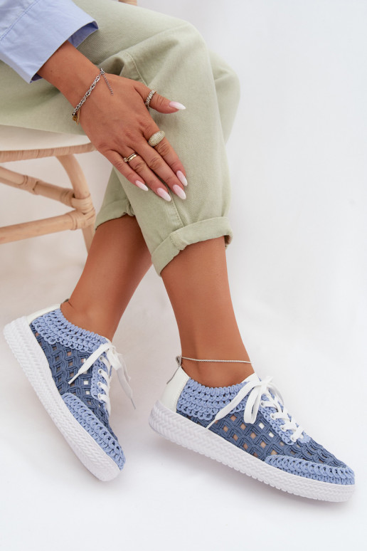 con escritos Piel zapatos Femenino D&A GR61-5951 color azul