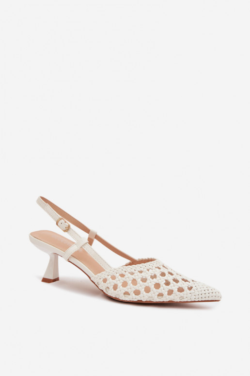 sandalias estampadas Femenino con tacones el color blanco Selinae