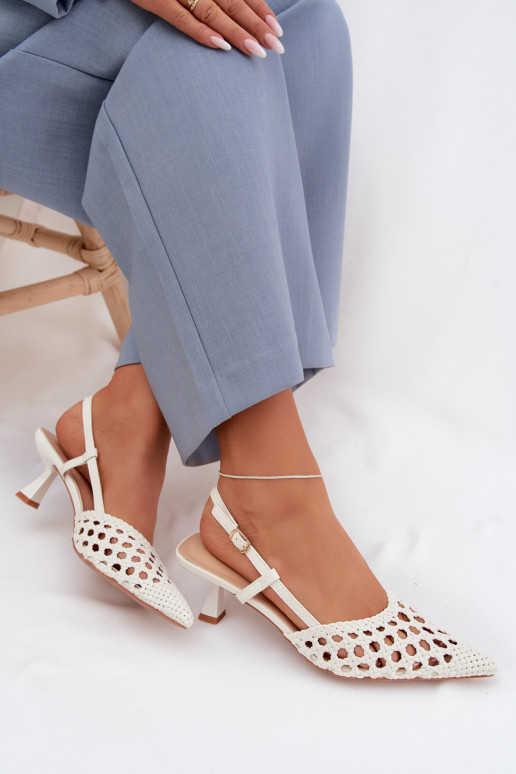 sandalias estampadas Femenino con tacones el color blanco Selinae