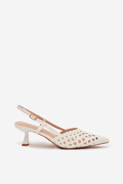 sandalias estampadas Femenino con tacones el color blanco Selinae