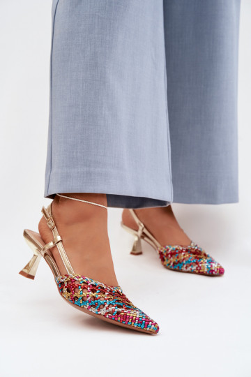 sandalias estampadas Femenino con tacones Colores diferentes Selinae 2