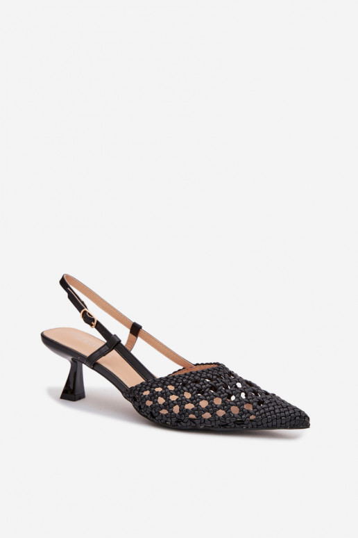 sandalias estampadas Femenino con tacones de color negro Selinae