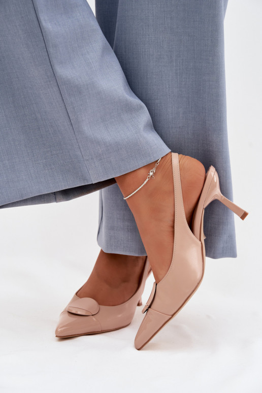 Sandalias de mujer con tacones finos Con decoraciones Detalem beige Tiene queriae