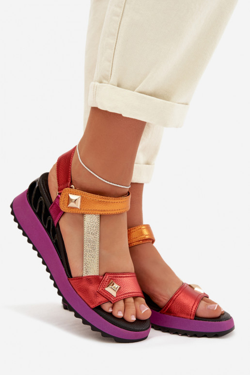 Sandalias de mujer Femenino con una plataforma D&A CR61-3078 Colores diferentes