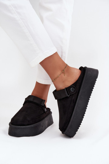 Botas de nieve Femenino con una plataformacon cierre adhesivoem de color negro Jorielle 2