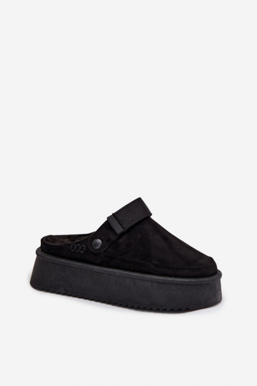 Botas de nieve Femenino con una plataformacon cierre adhesivoem de color negro Jorielle