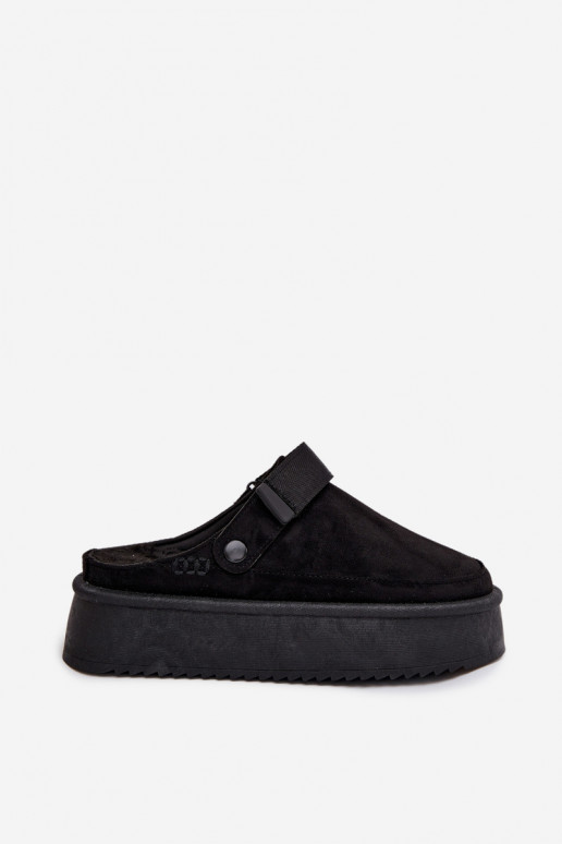 Botas de nieve Femenino con una plataformacon cierre adhesivoem de color negro Jorielle