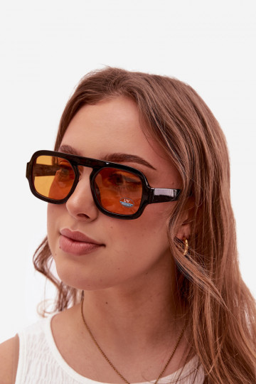 Femenino Gafas de solFiltrem UV Negro y-color naranja 2