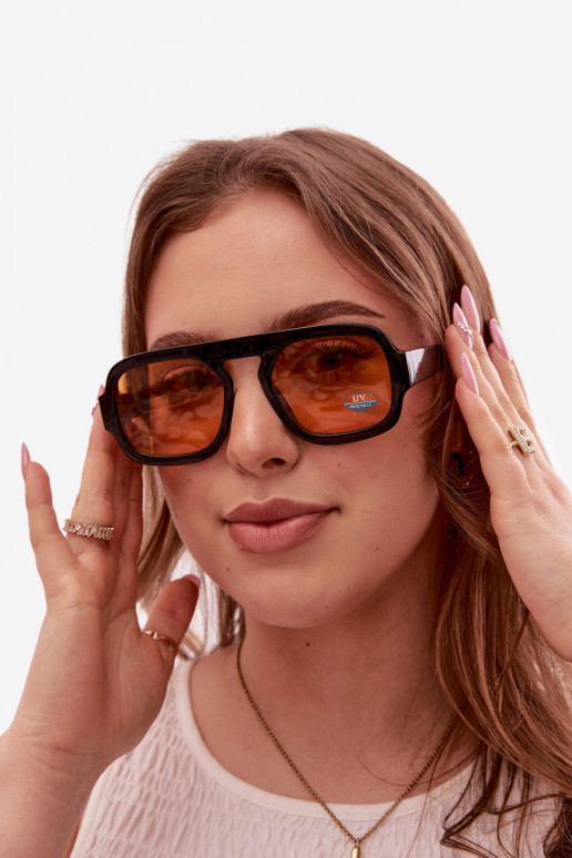 Femenino Gafas de solFiltrem UV Negro y-color naranja