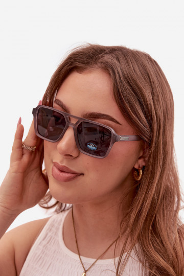 Gafas de sol Femenino Ze color platam Detalem color gris 2
