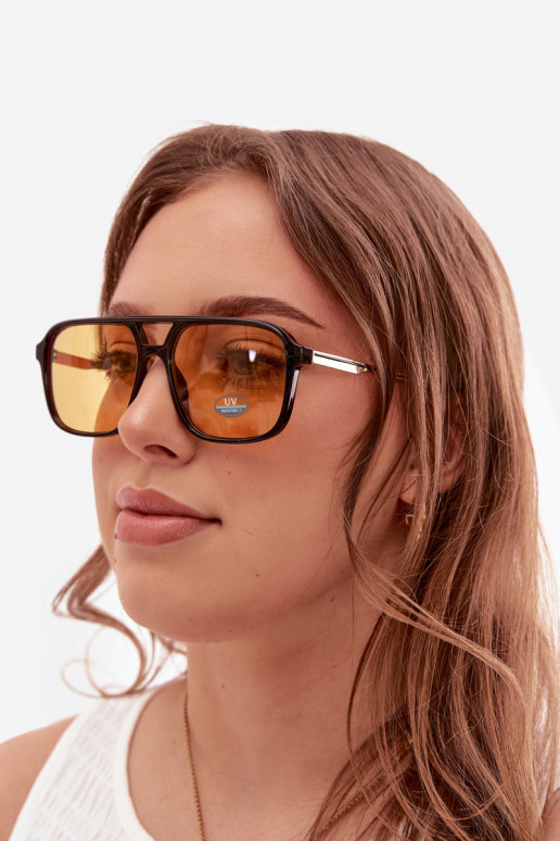Gafas de sol FemeninoFiltrem UV Negro y-color amarillo
