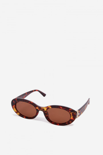 Gafas de sol para mujer con perlas artificiales color marrón
