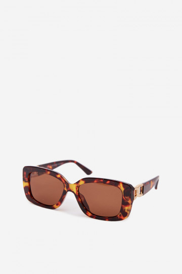 Gafas de sol para mujer con detalles dorados color marrón