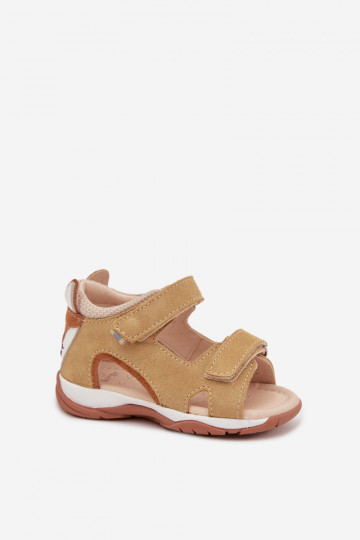 Sandalias infantiles de suela plana Bartek 8441163 color arena