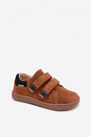 Botas infantiles de cuero Barefoot Bartek 8600363 color marrón