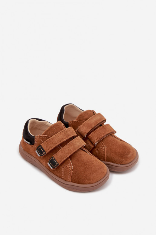 Piel zapatos Barefoot Infantil Bartek 8600363 color marrón