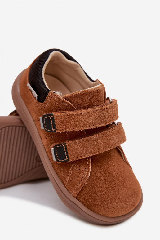 Piel zapatos Barefoot Infantil Bartek 8600363 color marrón