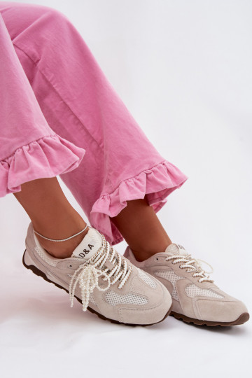 Deportivas de ante para mujer MK61-0705 color gris