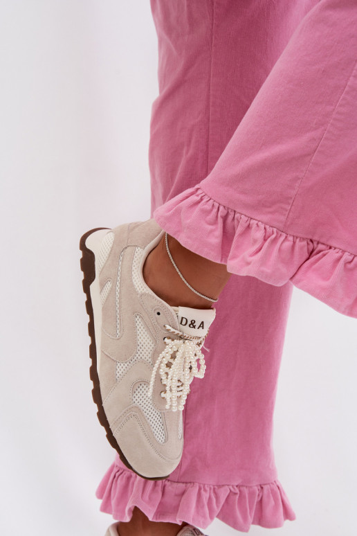 Piel de gamuza Zapatillas modelo zapatos. Femenino MK61-0705 color gris