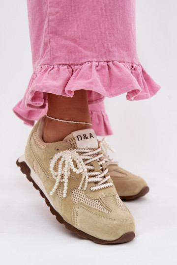 Piel de gamuza Zapatillas modelo zapatos. Femenino MK61-0705 verde claro