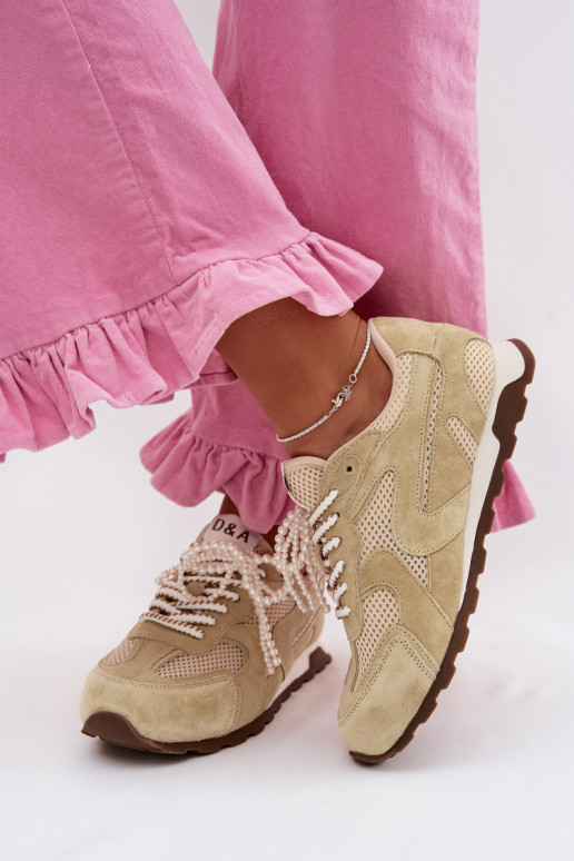 Piel de gamuza Zapatillas modelo zapatos. Femenino MK61-0705 verde claro