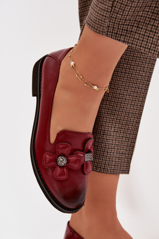 zapatos Femenino con tacones anchos Con decoracionesi con motivos floralesami borgoña Tavillette