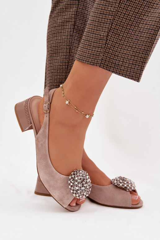 Sandalias de mujer Femenino reloj con adornos D&A CR61-3030 beige