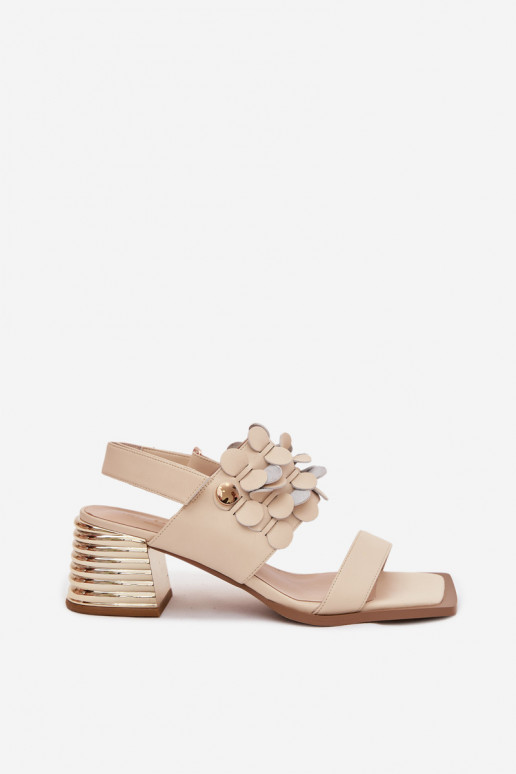 Piel Sandalias de tacón D&A CR61-3062 beige
