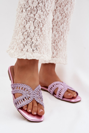 Zapatillas apartamento de mujeres color violeta Fariella