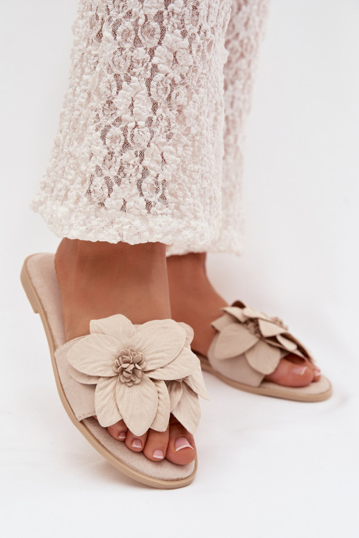 isósceles zapatillas de mujer Con decoracionesi con motivos floralesami color marfil Elzoria