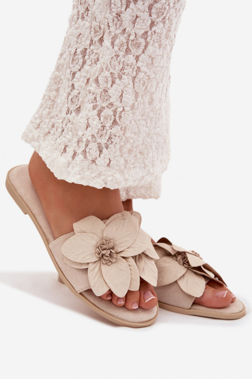 isósceles zapatillas de mujer Con decoracionesi con motivos floralesami color marfil Elzoria