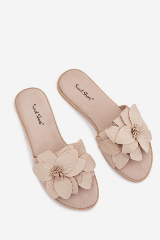 isósceles zapatillas de mujer Con decoracionesi con motivos floralesami color marfil Elzoria