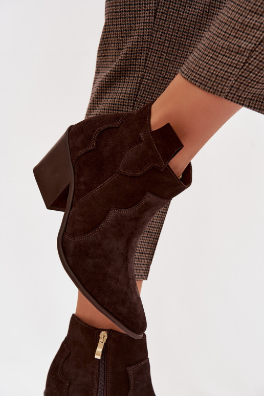 botas estilo vaqueroActivadoturalnego de gamuzau Zazoo 3153 CzekoladoAe