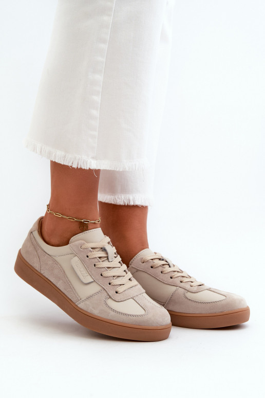 Piel de gamuza Zapatillas modelo zapatos. Femenino Vinceza 7933 color gris