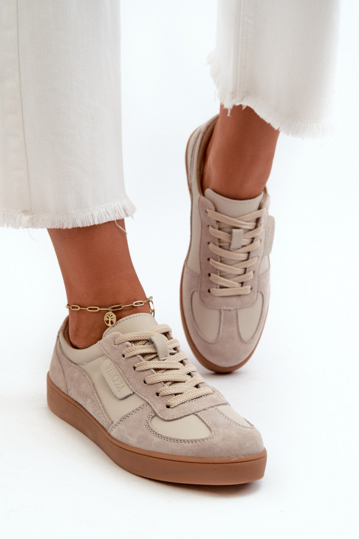 Piel de gamuza Zapatillas modelo zapatos. Femenino Vinceza 7933 color gris