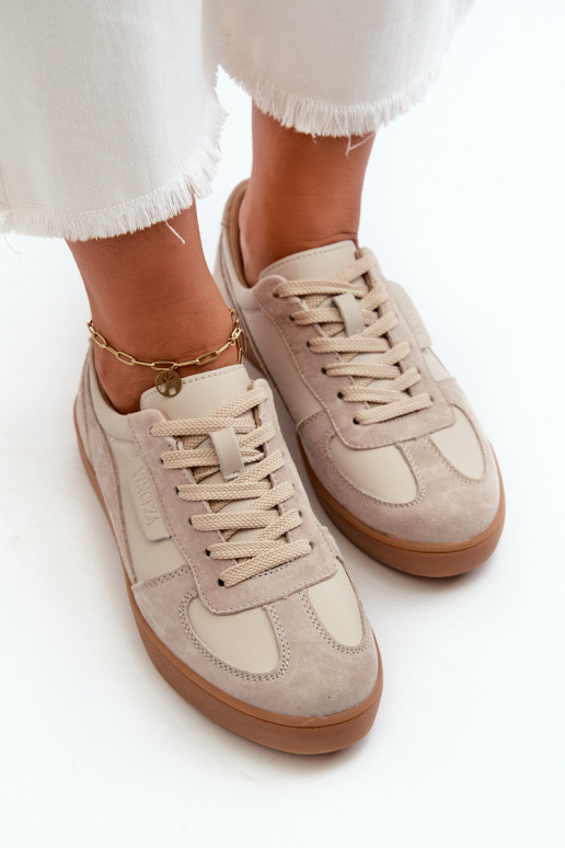 Piel de gamuza Zapatillas modelo zapatos. Femenino Vinceza 7933 color gris