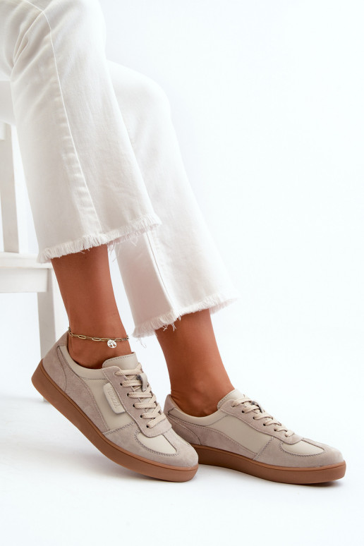 Piel de gamuza Zapatillas modelo zapatos. Femenino Vinceza 7933 color gris